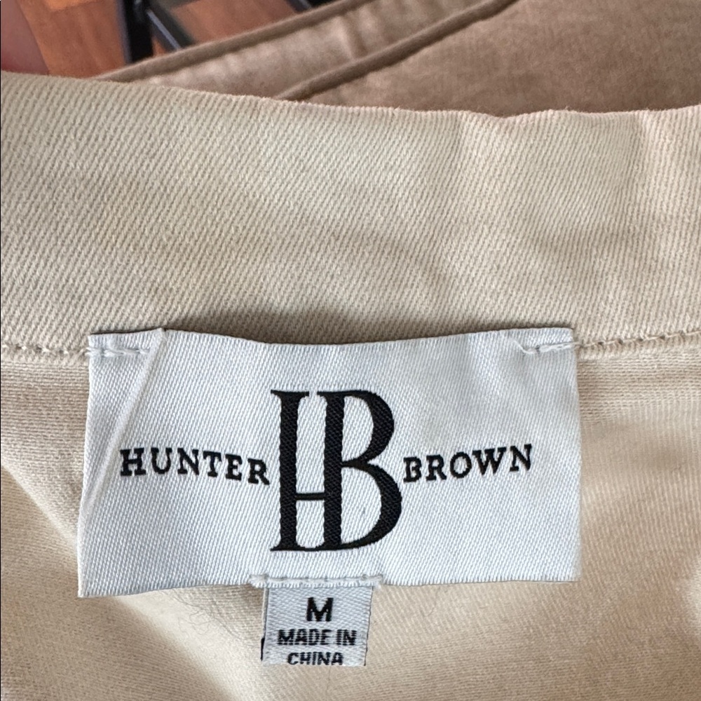 Hunter & Brown Effortless Beige Boilersuit Jumpsuit Size M - Picture 8 of 9